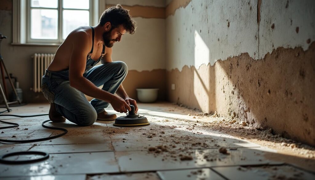 Rénover une ancienne salle de bains avec une meuleuse pour carrelage