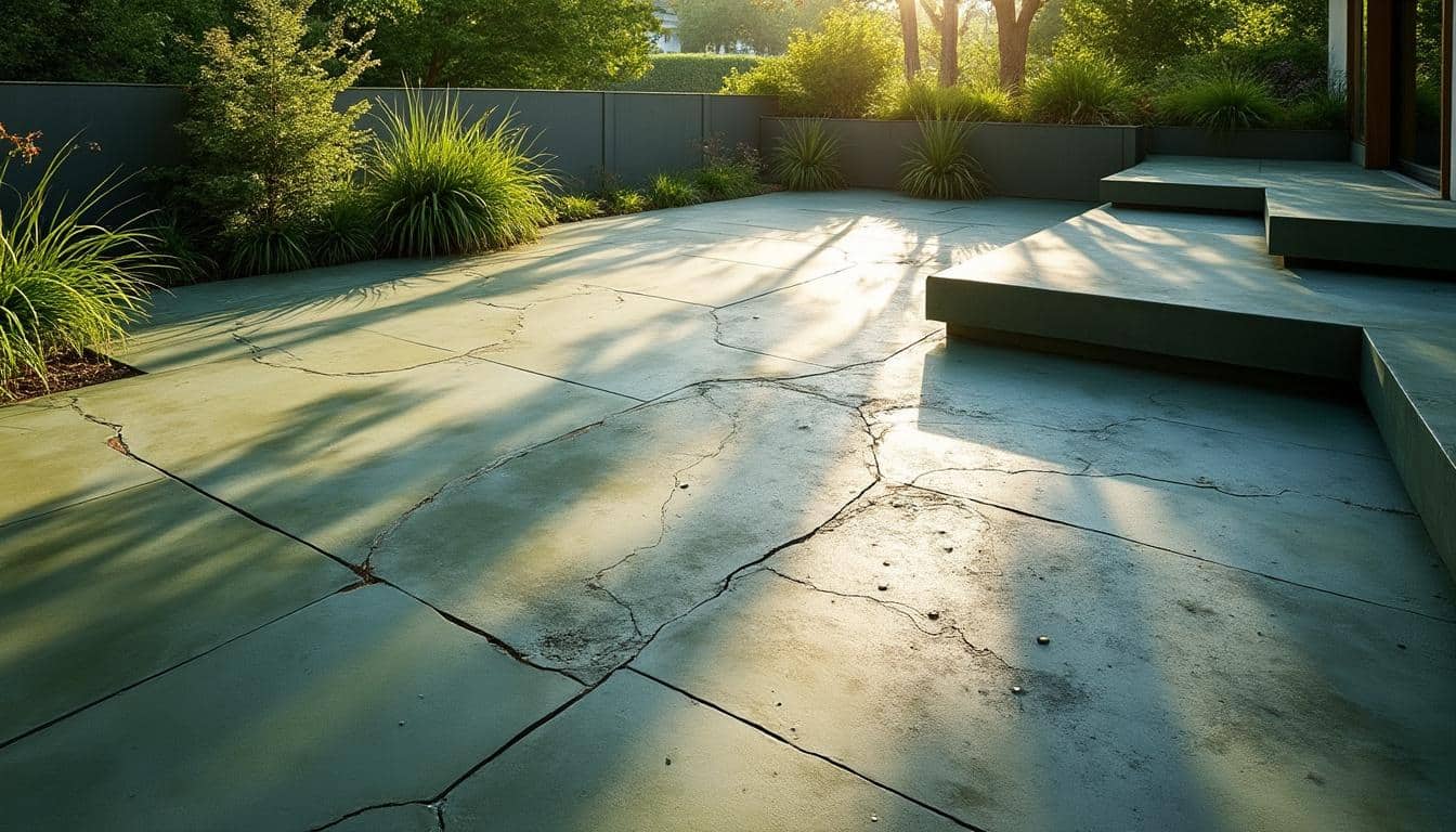 Gérer l’apparition de mousse sur une terrasse en béton clair