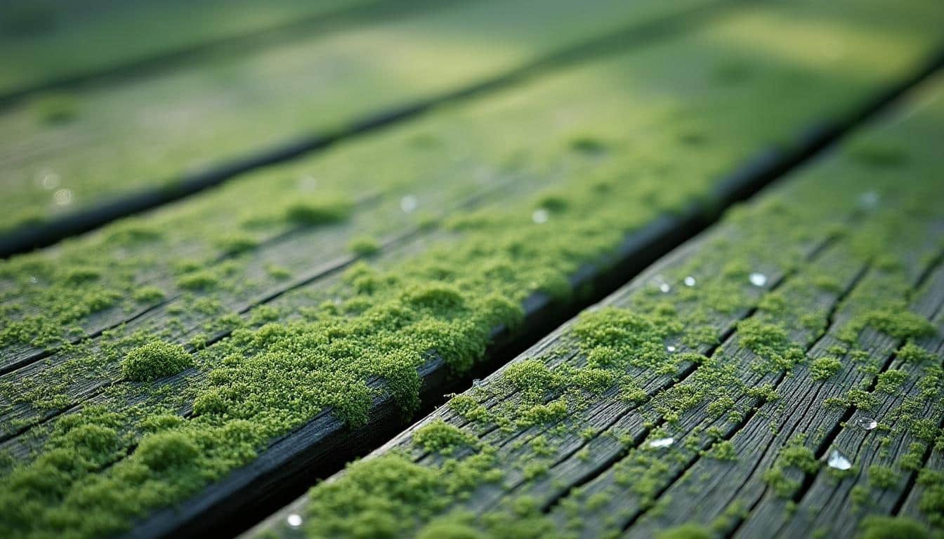 Entretenir une terrasse en bois exposée à la mousse