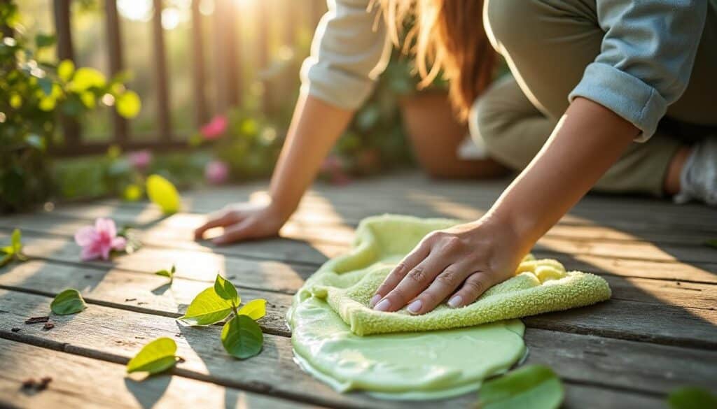 Nettoyage de mousse sur la terrasse au printemps : conseils pratiques