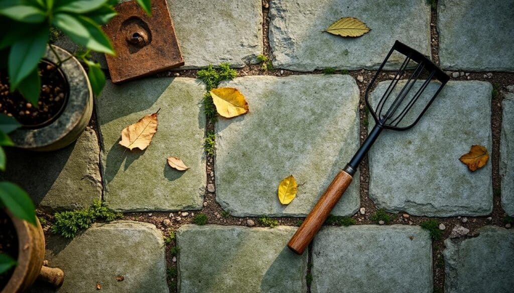 Comment éliminer la mousse sur une terrasse en pierre ancienne