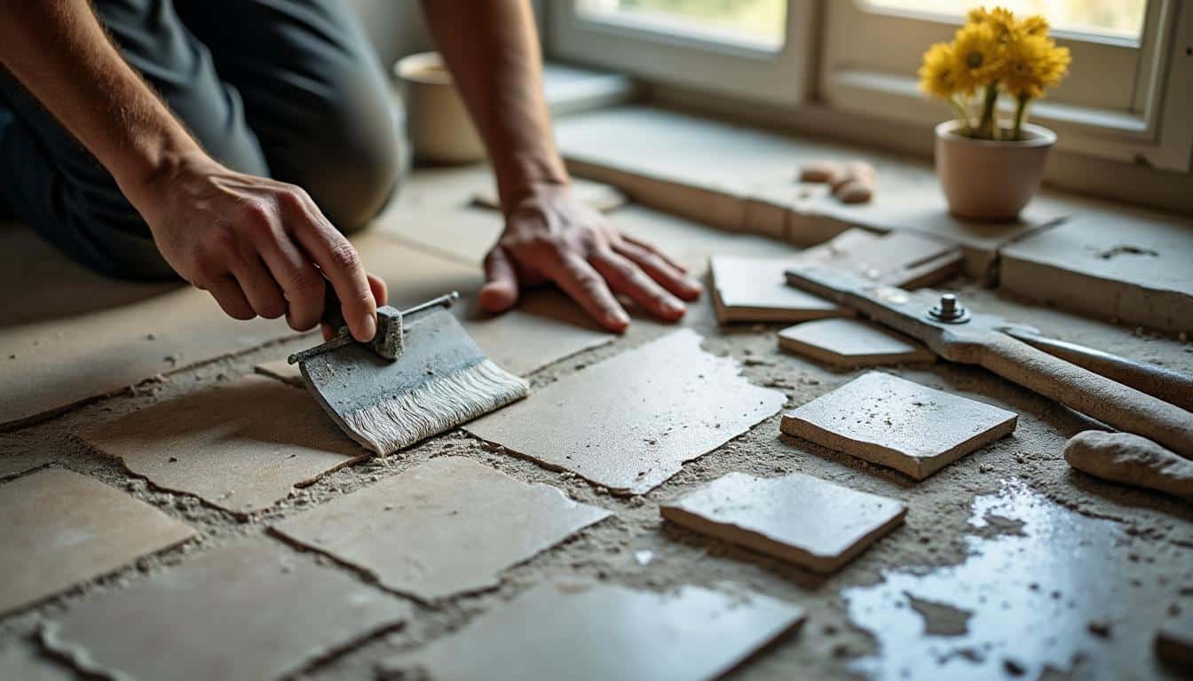 Que faire lors de la rénovation du carrelage sur un support abîmé dans la maison?
