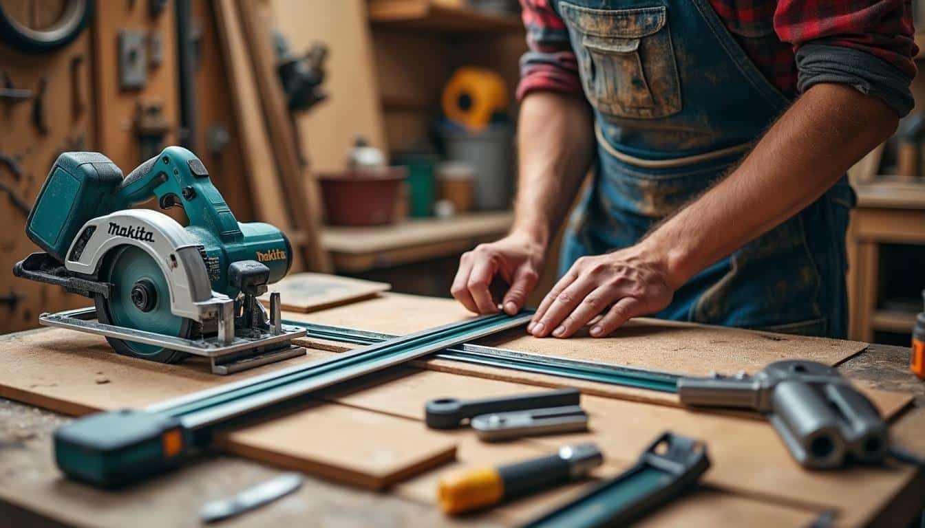 Illustration: Choisir et utiliser efficacement un rail adapté à sa scie circulaire Makita