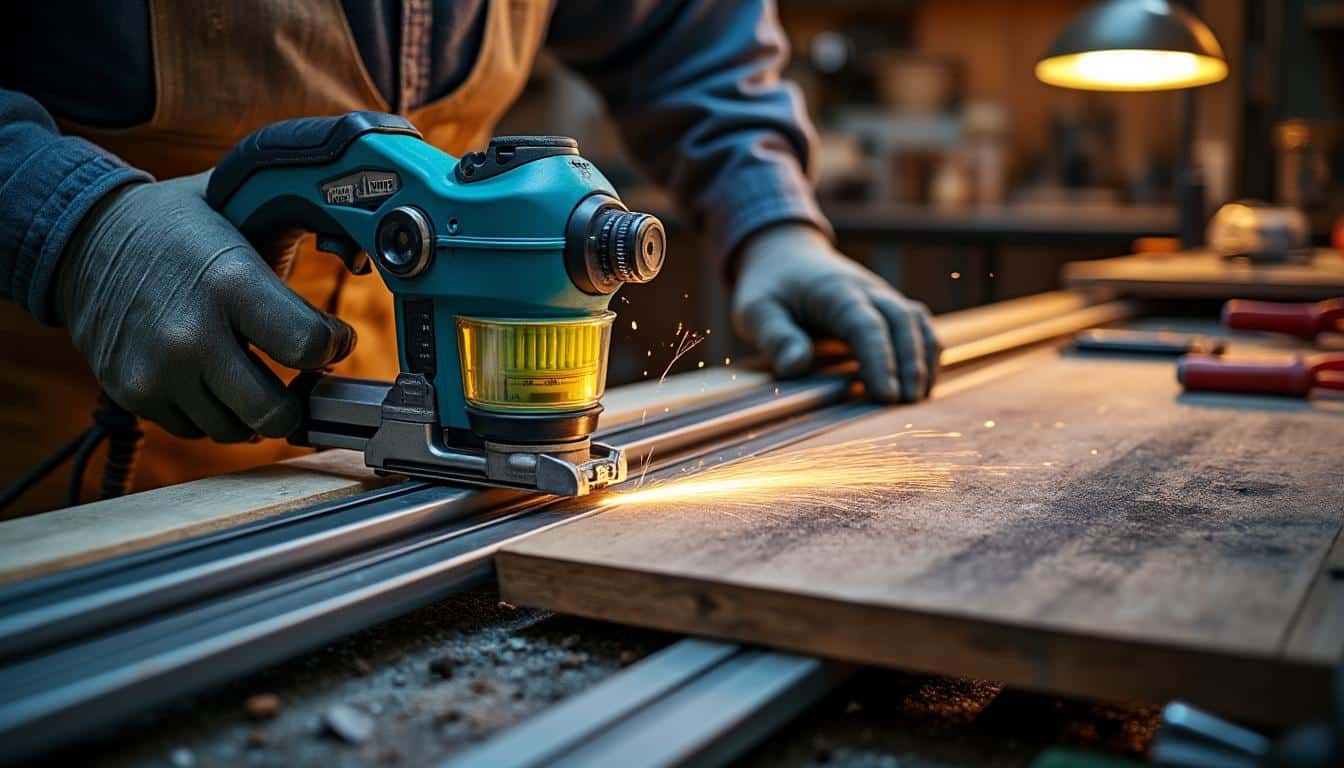 Illustration: Les caractéristiques techniques qui font la différence dans un rail de guidage Makita