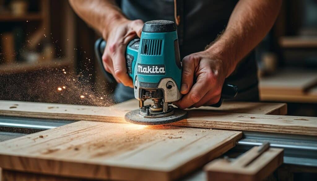 Rail de guidage pour scie plongeante Makita : précision et sécurité