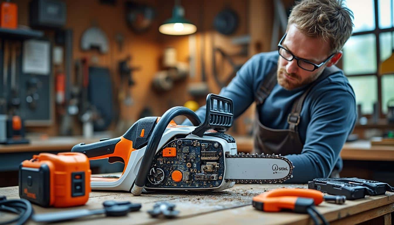 Illustration: Quelle technologie se cache derrière la performance des scies Stihl à batterie ?