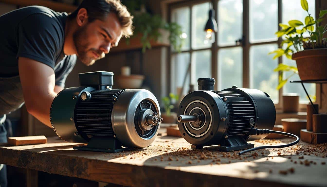 Illustration: Comment choisir le type de moteur pour un banc de scie performant