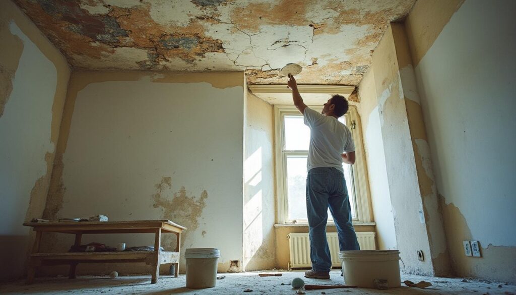 Peindre un plafond abîmé : guide complet pour une rénovation réussie
