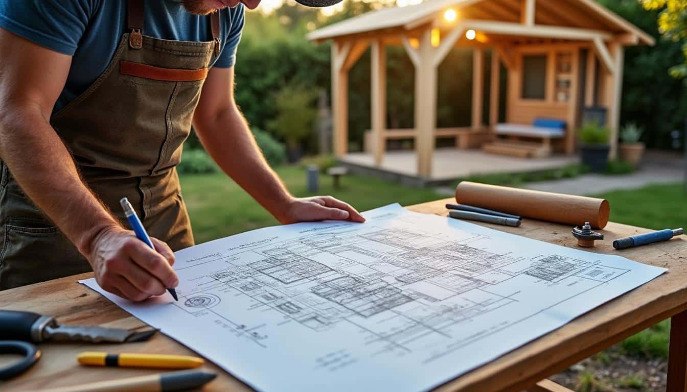 Illustration: Pourquoi un plan détaillé de la toiture est indispensable pour un abri de jardin réussi