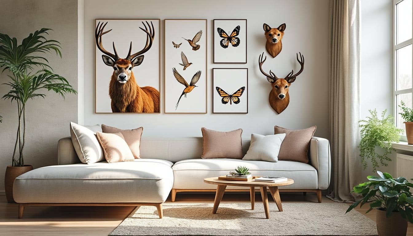 Illustration: Explorer les différentes formes de décoration murale avec des animaux