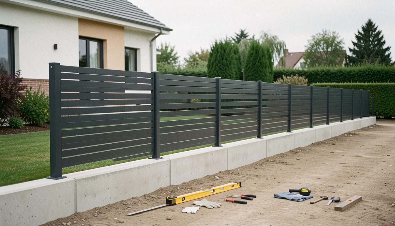 Prix d’une clôture rigide avec soubassement béton